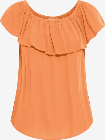 ICHI - Blusa 'Marrakech' em laranja: frente