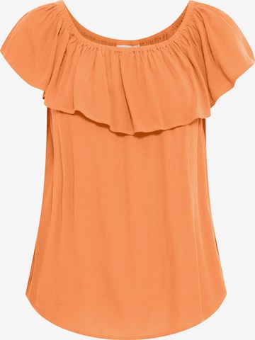 Camicia da donna 'Marrakech' di ICHI in arancione: frontale