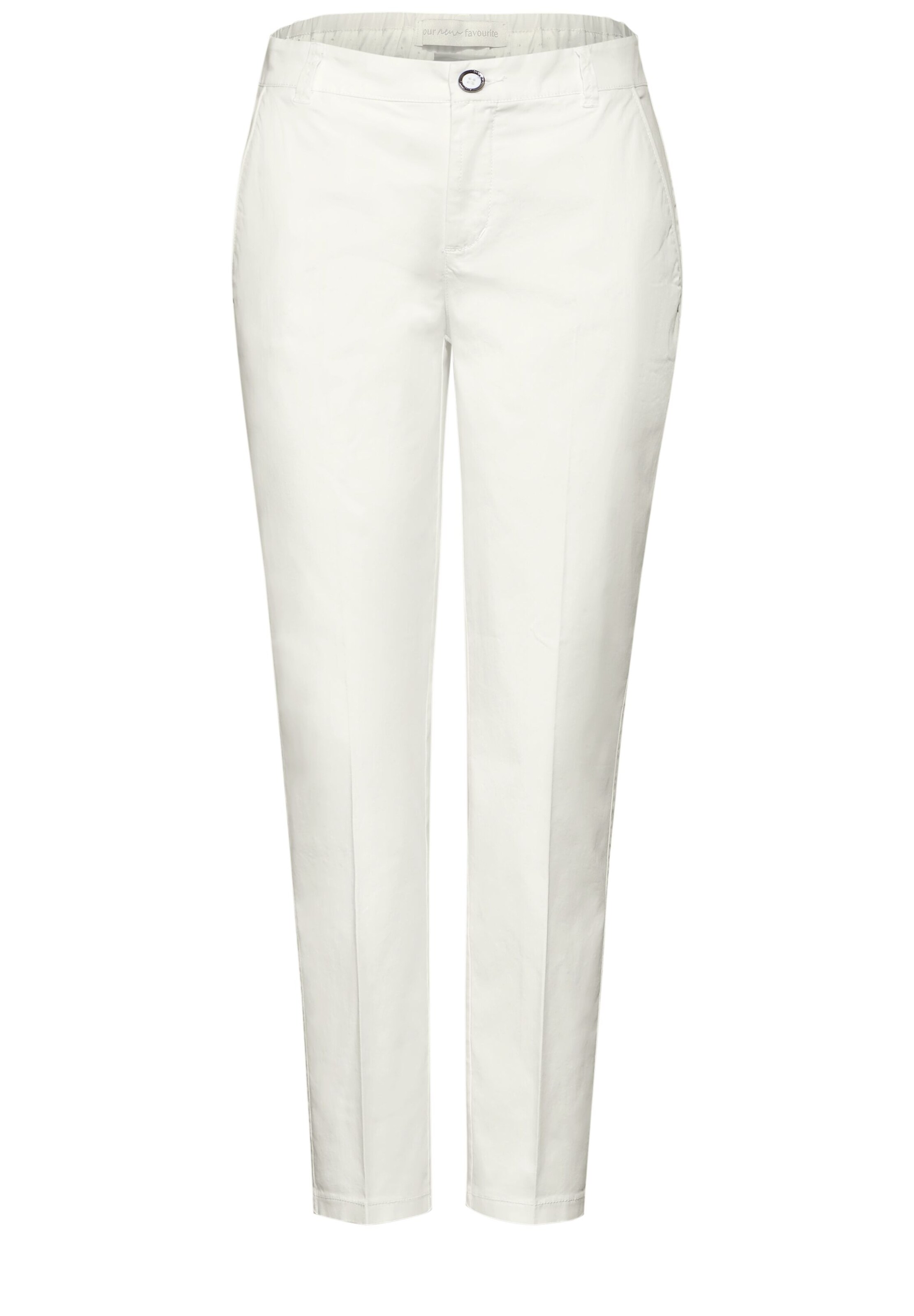 STREET ONE Regular Chino in Wit: voorkant