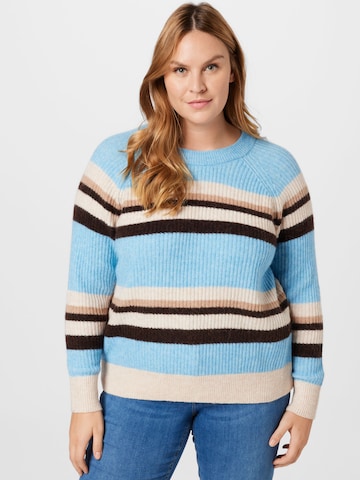Selected Femme Curve Sweater 'STINE' in Blue: front