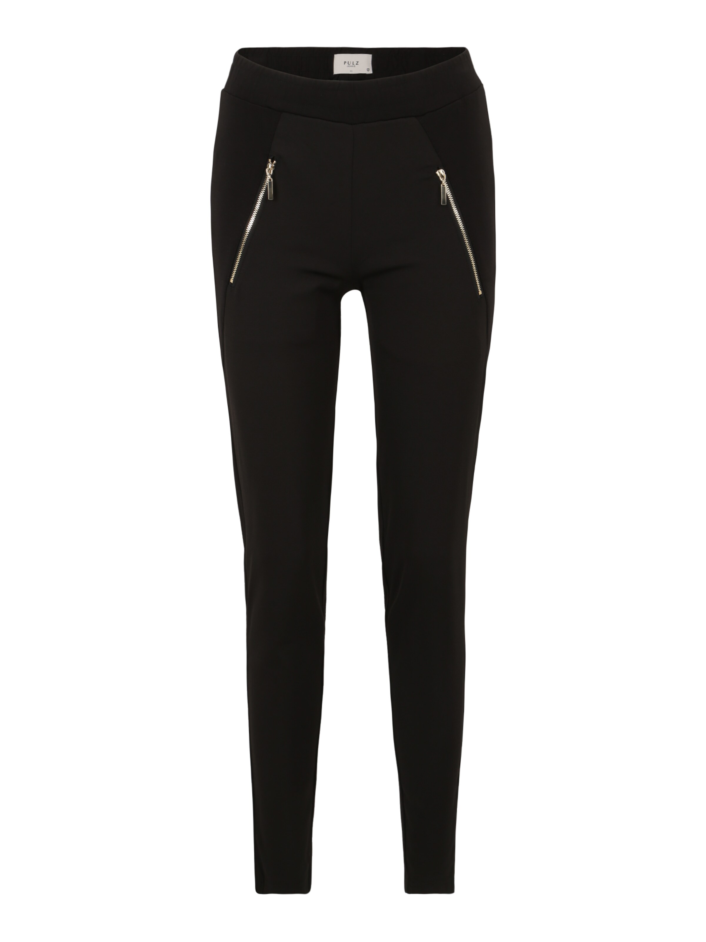 Coupe slim Pantalon 'Kira' PULZ Jeans en noir : devant