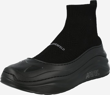 Scarpa slip-on 'CHASE' di Karl Lagerfeld in nero: frontale