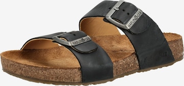 Mule HAFLINGER en noir : devant