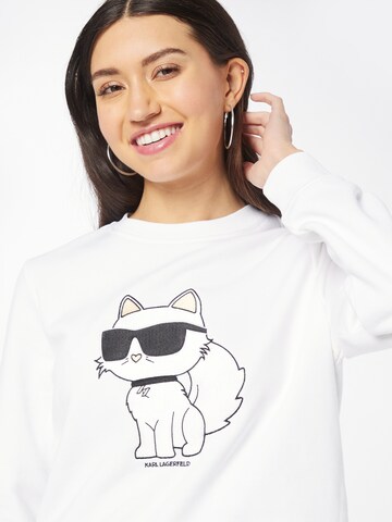 Karl Lagerfeld Sweatshirt 'Ikonik 2.0 Choupette' i hvid