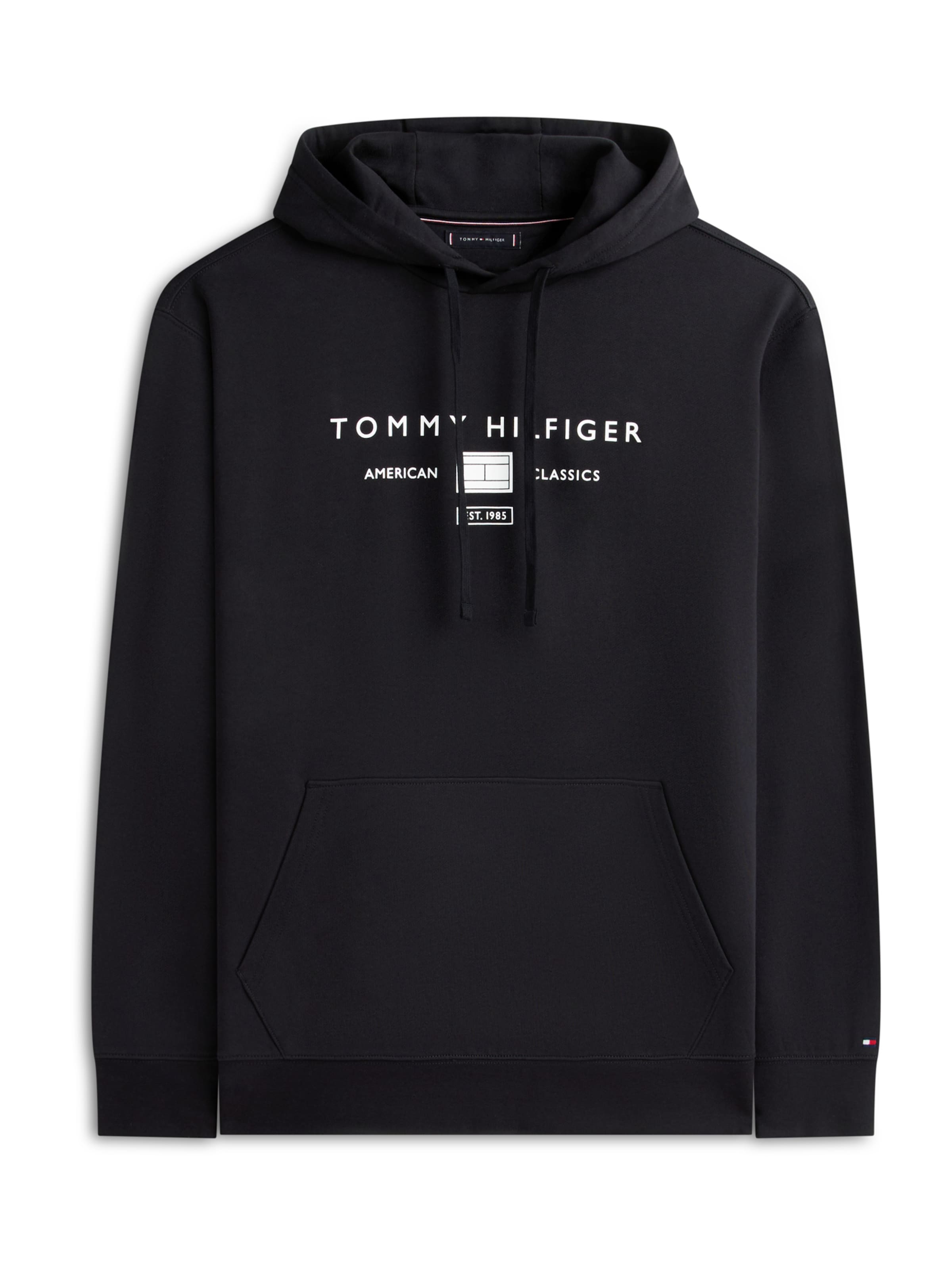 Tommy Hilfiger Big & Tall Sweatshirt 'BRAND LOVE' in Black: front