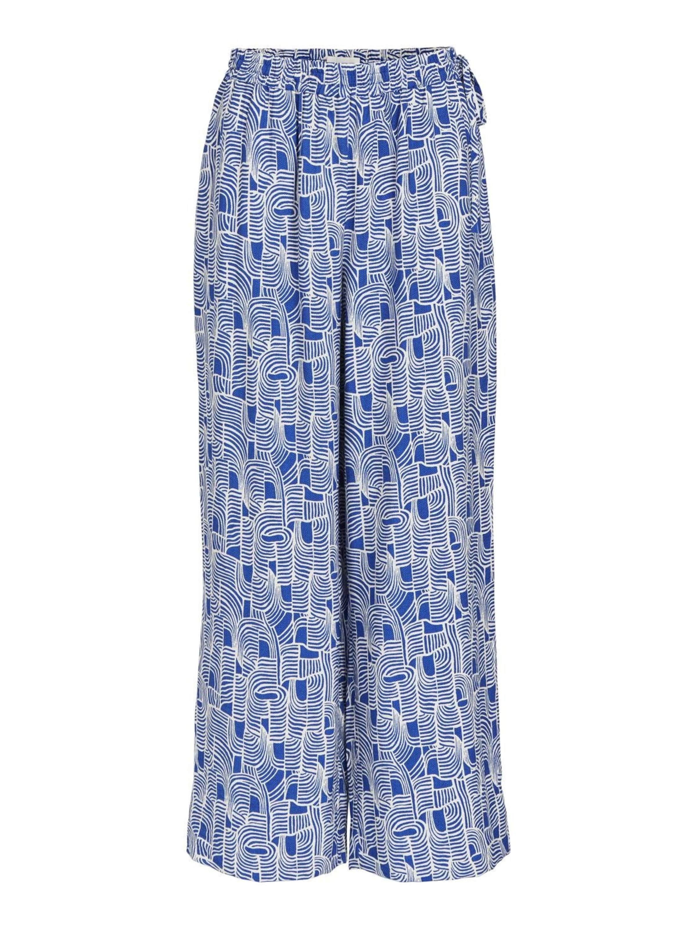 OBJECT Wide leg Pants 'DAYA' in Blue: front
