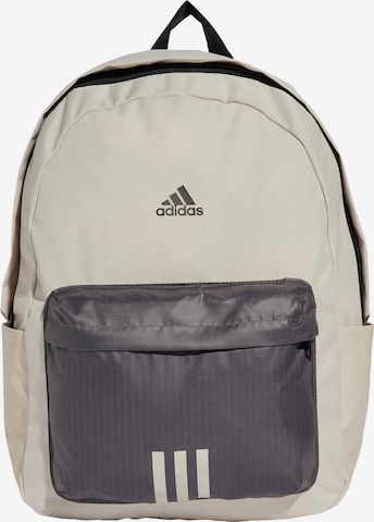 ADIDAS SPORTSWEAR Sports Backpack 'Classic Badge of Sport 3-Stripes' in Beige: front