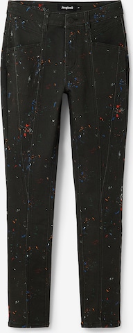 Coupe slim Pantalon Desigual en noir : devant