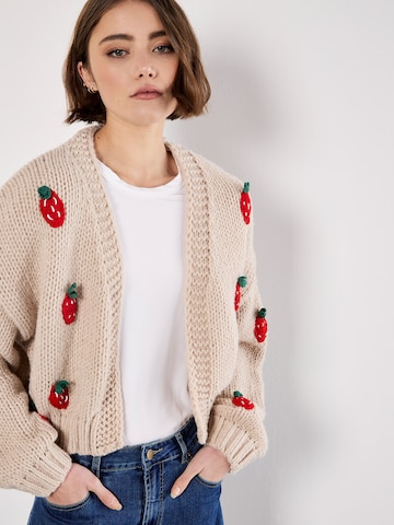 Apricot Knit cardigan ' ' in Grey