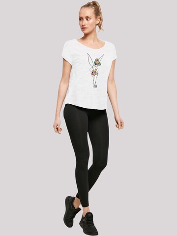 T-shirt 'Disney Peter Pan Flower Power' F4NT4STIC en blanc