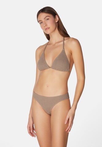 SORBET ISLAND Triangle Bikini 'Mia' in Brown: front