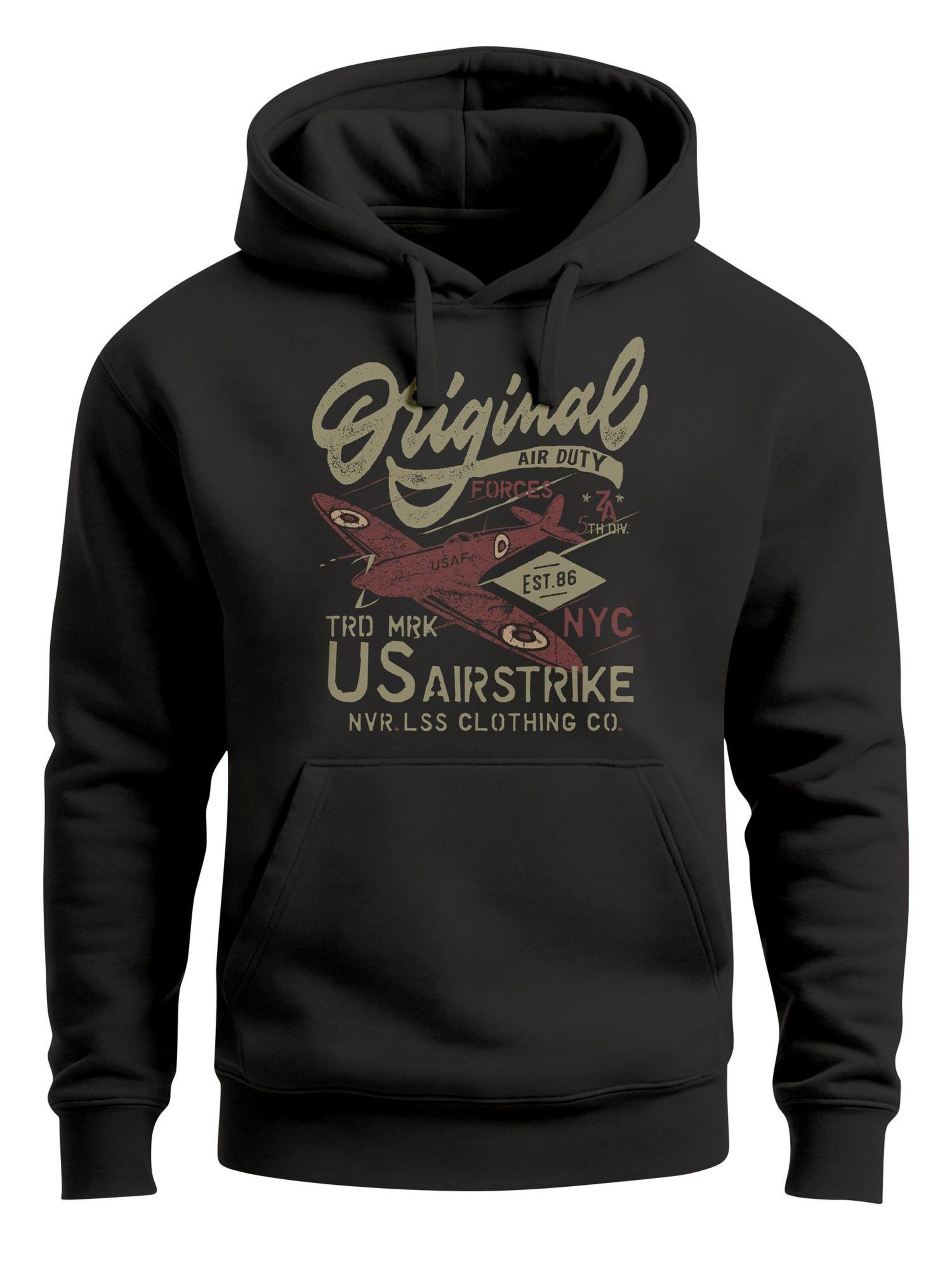 Neverless Sweatshirt 'Airstrike Spitfire' in Black: front