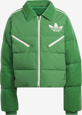 Veste d’hiver 'Adicolor 70S Velvet ' ADIDAS ORIGINALS en vert : devant