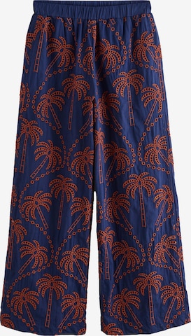 mėlyna Next Plačios klešnės Kelnės 'Palmen-Print': priekis