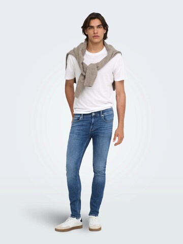 Only & Sons Skinny Jeans 'ONSWARP' in Blue