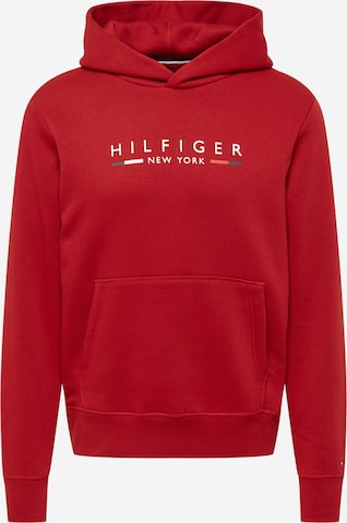 TOMMY HILFIGER Mikina 'NEW YORK' – červená: přední strana