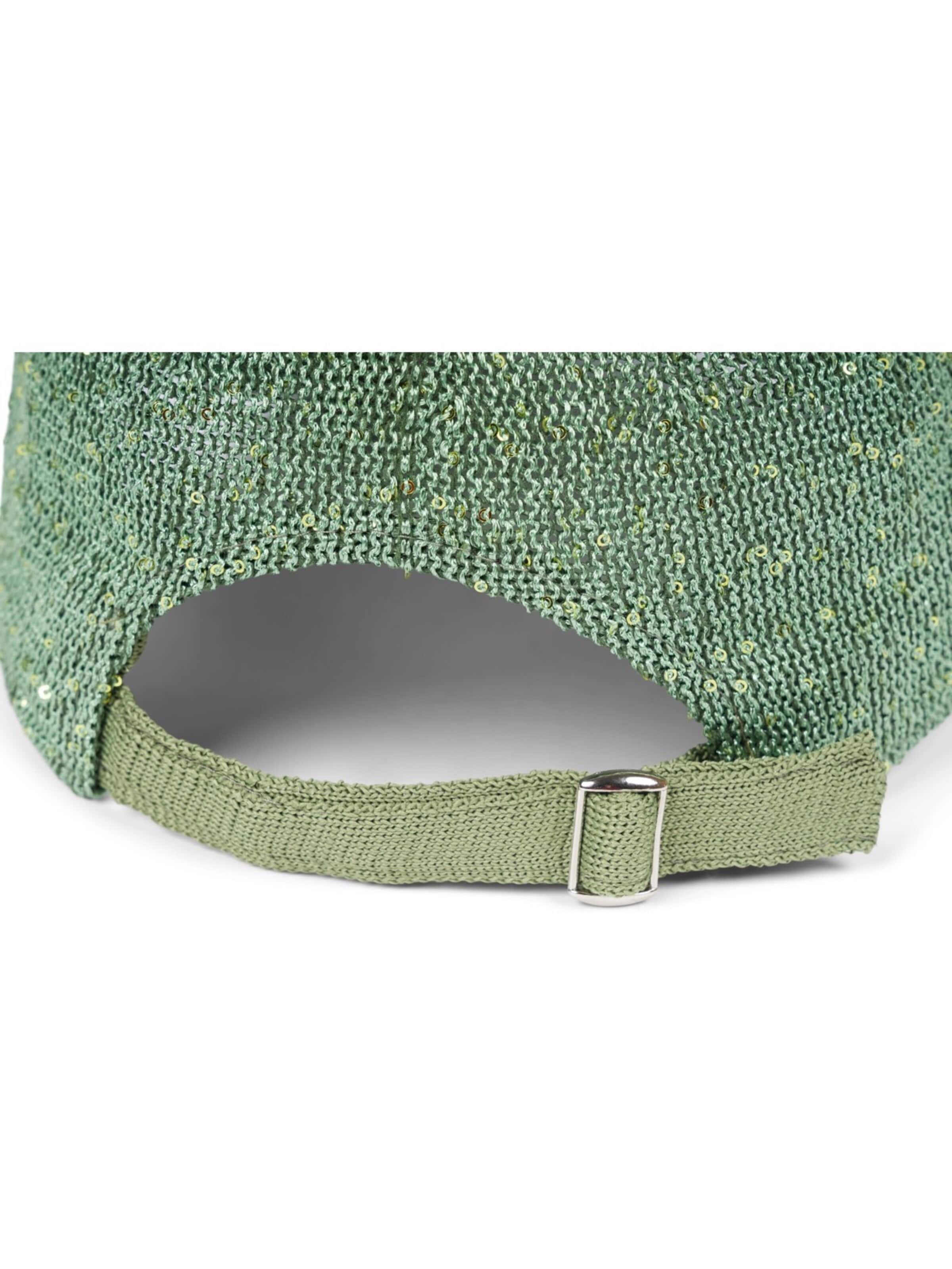 styleBREAKER Cap 'Gewebtes Baseball Cap Pailletten' in Green