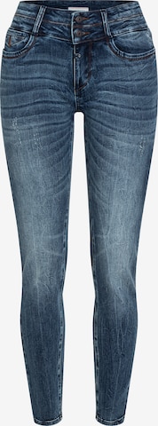 Slimfit Jeans 'Enya' de la TIMEZONE pe albastru: față