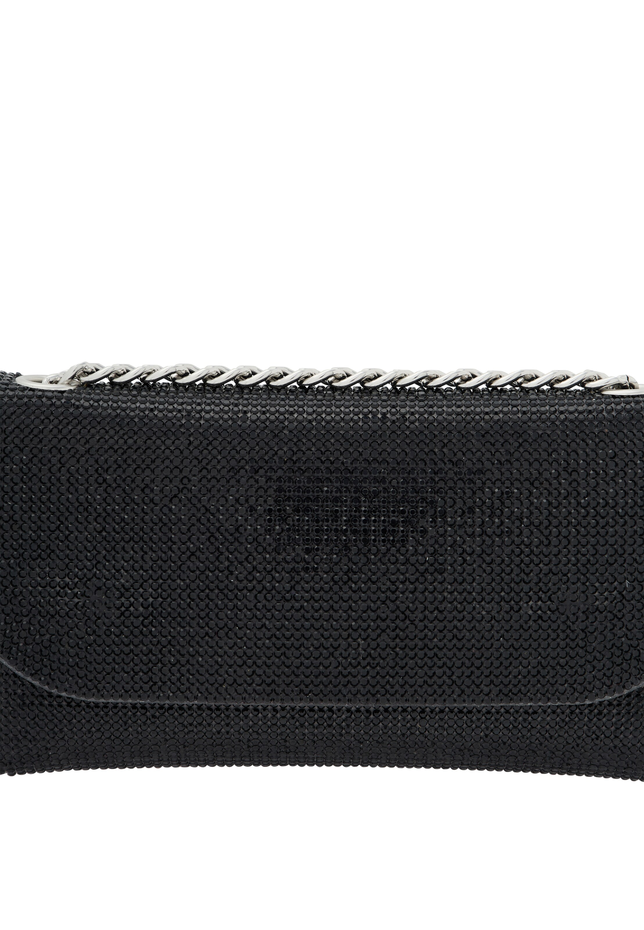 melns faina "Clutch" stila somiņa