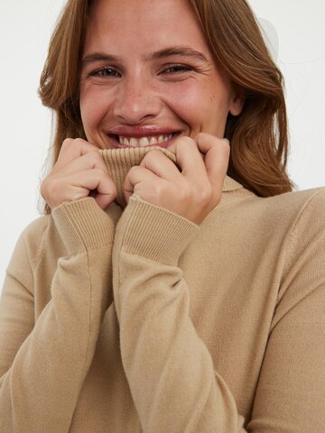 VERO MODA Sweater 'HAPPINESS' in Beige