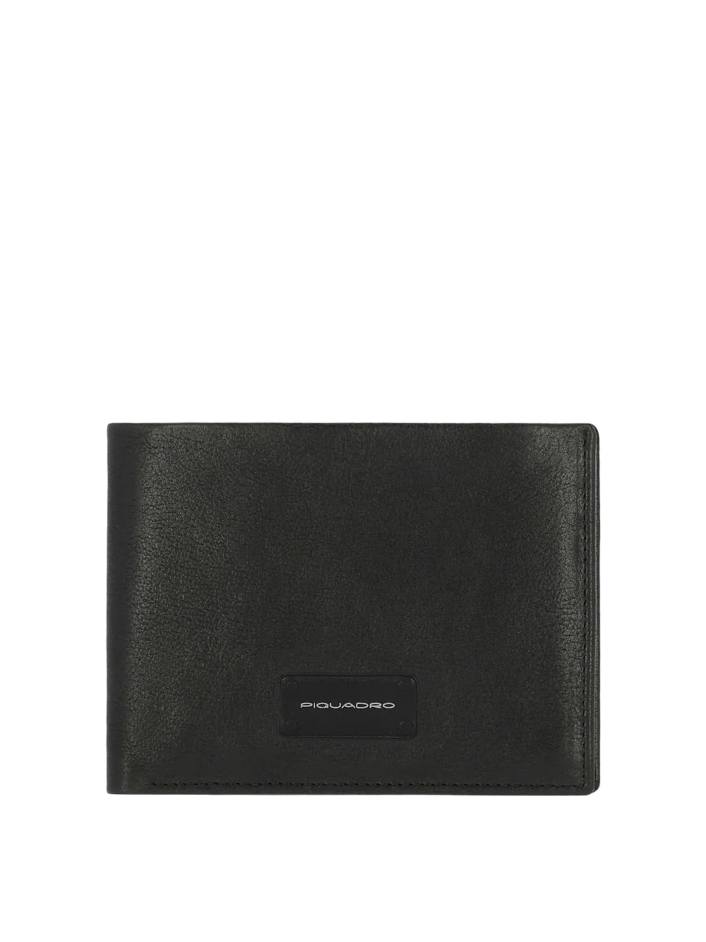 Piquadro - Cartera en negro: frente