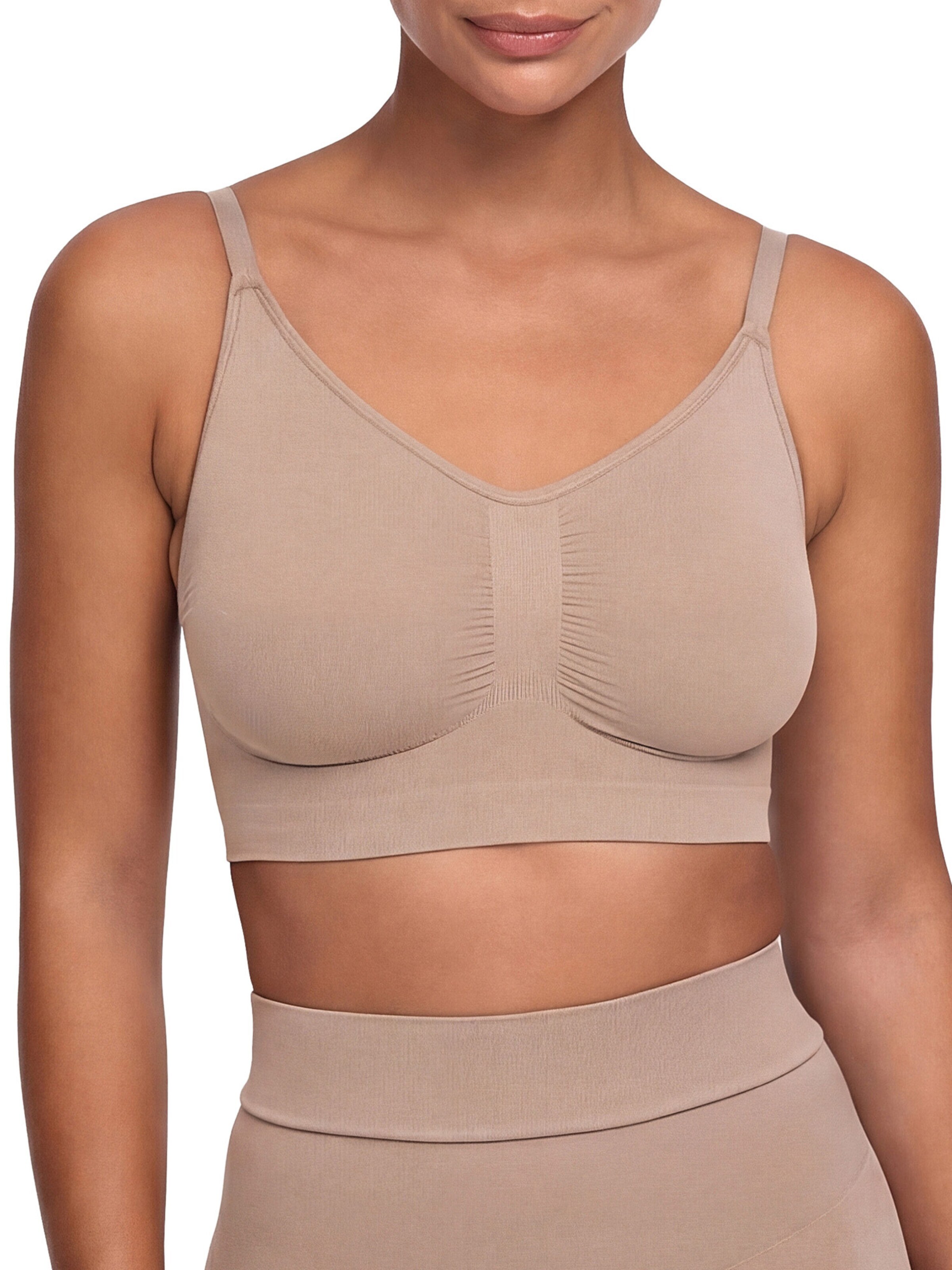 cfab (formerly creamy fabrics) - Bustier Sujetador 'Comfort Bralette' en beige: frente