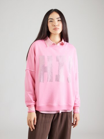 miss goodlife Collegepaita 'Hi!' värissä vaaleanpunainen: etupuoli