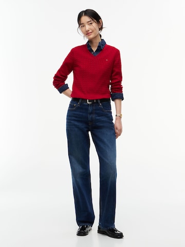 TOMMY HILFIGER Pullover in Rot