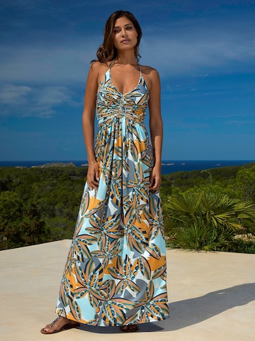 Chic by Lirette Jurk 'Halter dress Palm' in Oranje