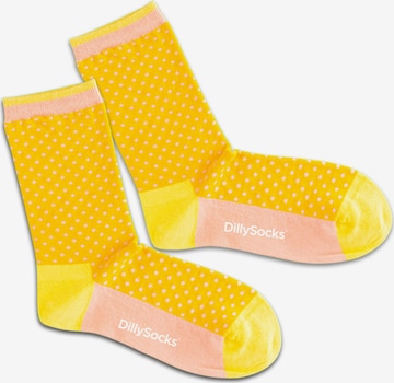 DillySocks Socken  'Sunshine Dots' i orange: framsida