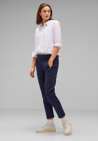 Coupe slim Pantalon STREET ONE en bleu