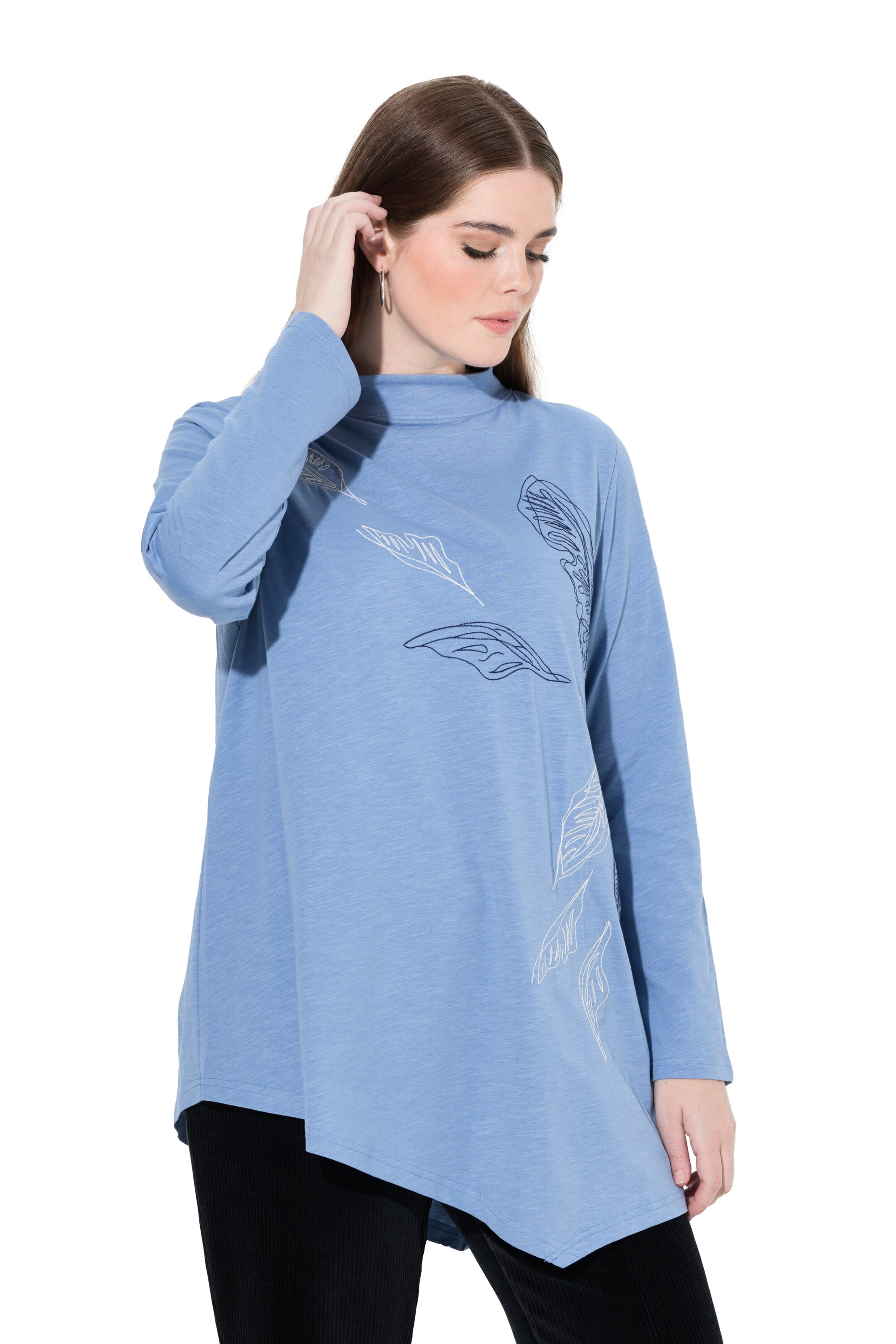 Ulla Popken Shirt in Blauw: voorkant