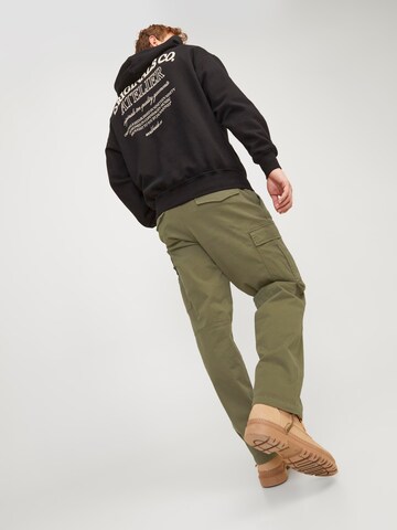 JACK & JONES Loose fit Cargo Pants 'JJKarl Harlow' in Green