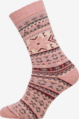 HomeOfSocks Socks 'HOS458' in Pink: front