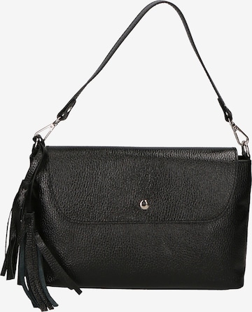 Pochette 'Pochette Donna Pelle Dollaro Laminato con Tracolla Rimovibile - Made in Italy' di Gave Lux in nero: frontale