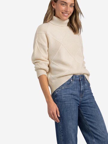 Pullover 'LTD QR_cosy structure 303972' di STREET ONE in beige