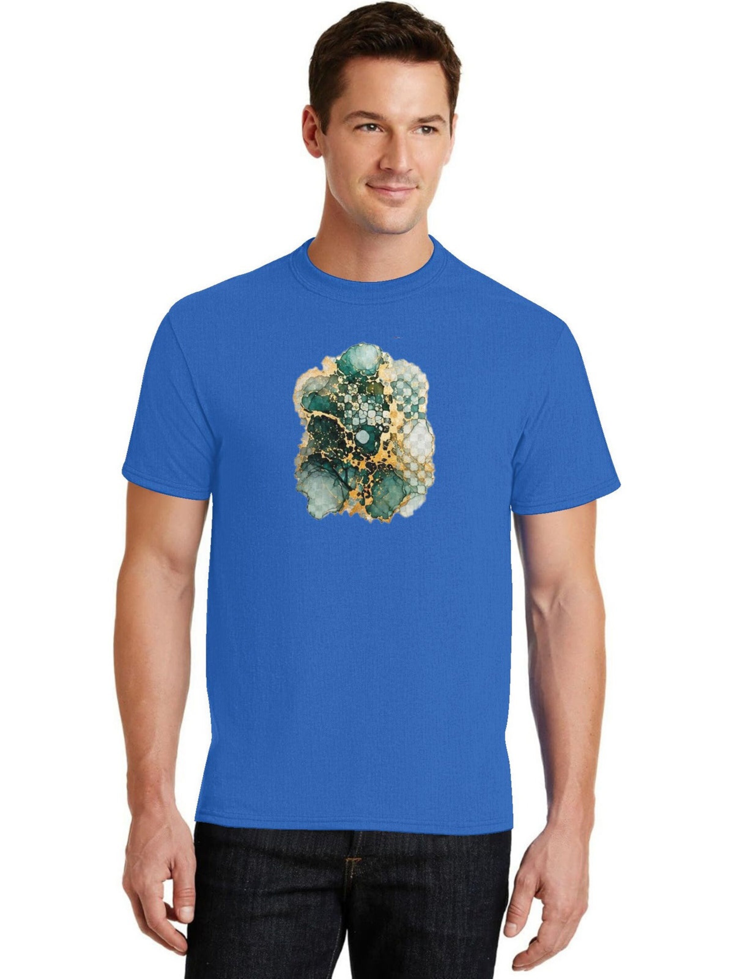 HUSKSWARE Shirt 'Grafik'‌‌‌‌‌ in Blau: Vorderseite