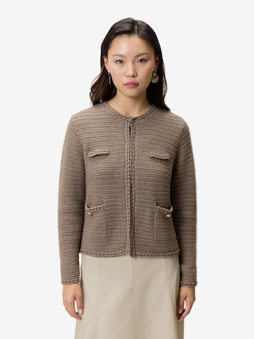 Cardigan 'Textured Knit Cashmere Jacket-Style Cardigan' GOBI Cashmere en gris : devant