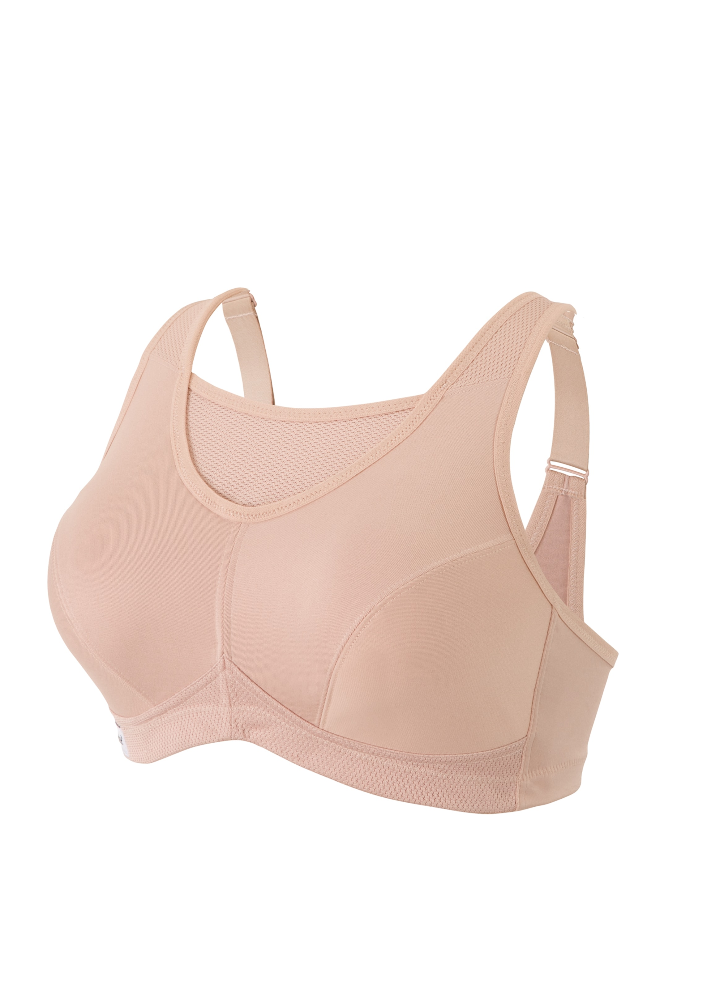 GLAMORISE Bralette Sports Bra in Beige: front