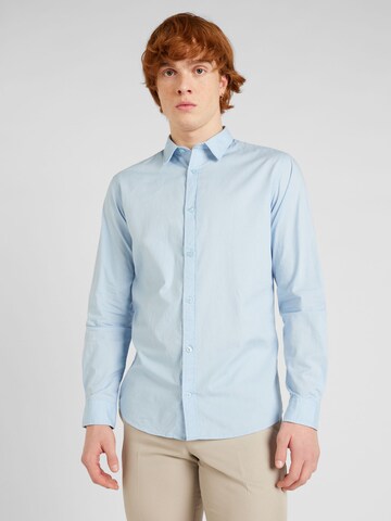 JACK & JONES Regular fit Риза 'LUCAS' в синьо: отпред