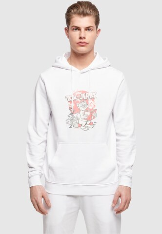 ABSOLUTE CULT Sweatshirt 'Tom and Jerry - Rocket Prank' in White: front