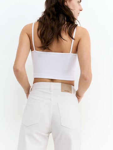 Pull&Bear Široký strih Džínsy - Biela