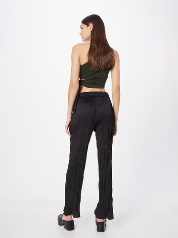 Monki Wide Leg Hose in Schwarz