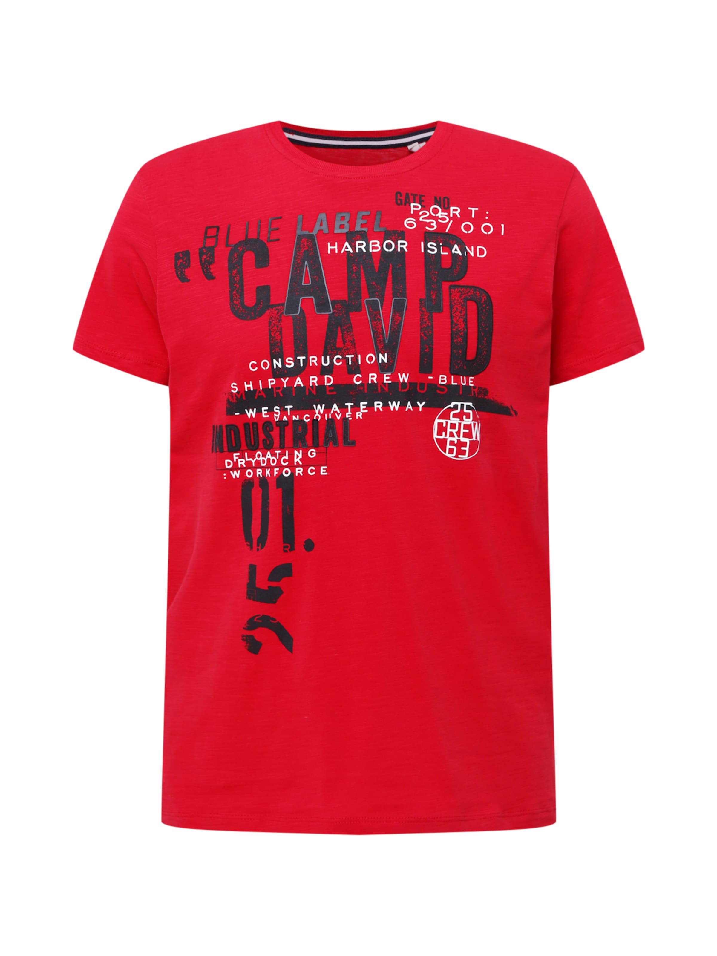 CAMP DAVID Póló 'Shipyard' - piros: elől