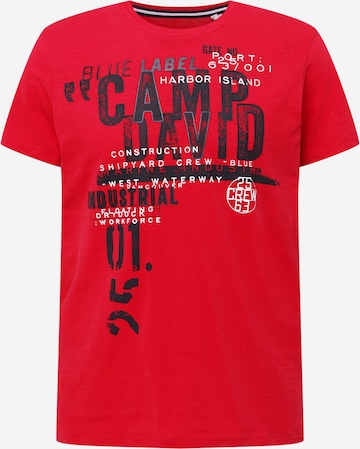 Maglietta 'Shipyard' di CAMP DAVID in rosso: frontale