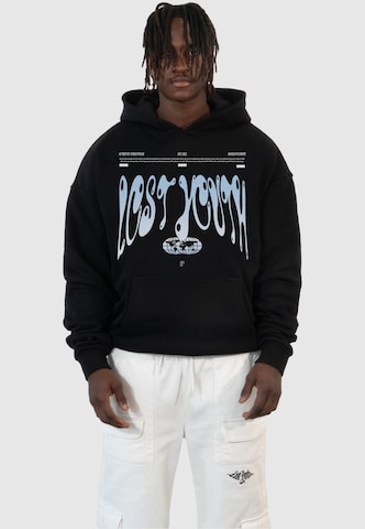 Lost Youth Sweatshirt 'Authentic' in Zwart: voorkant