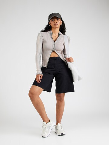 WEEKDAY Loosefit Lærredsbukser i sort