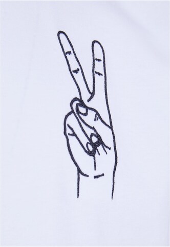 Mister Tee Тениска 'Peace Sign' в бяло