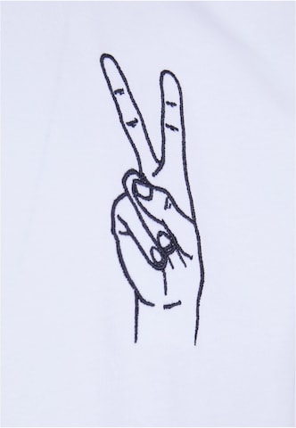 Mister Tee Shirt 'Peace Sign' in Wit