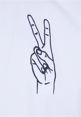 Maglietta 'Peace Sign' di Mister Tee in bianco